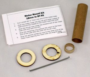 Motor Mount - Single 18mm in BT-55 - Model Rocket Part