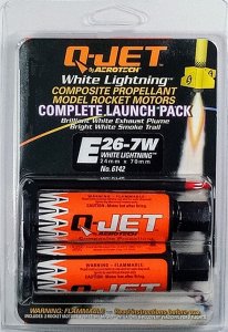 Quest Aerospace E26-7W White Lightning Q-Jet Rocket Motors (Package of Two)