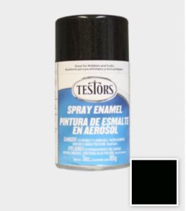 Testors Spray Enamel Paint - Black Metallic (3 ounces)