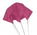 Top Flight Standard Parachute 18 inch Neon Pink 1.7 oz Ripstop Nylon