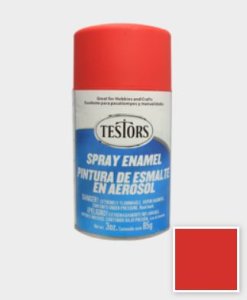 Testors Spray Enamel Paint - Flat Red (3 ounces)