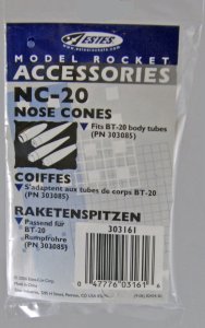 Estes NC-20 Plastic Nose Cones (4 pcs) - Model Rocket Part