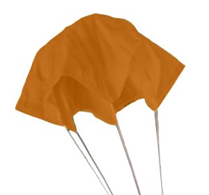 Top Flight Standard Parachute 24 inch Neon Orange 1.7 oz Ripstop Nylon