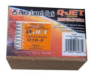 Quest Aerospace D16-8W Q-Jet Model Rocket Motors (Bulk Package of 25)