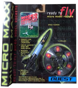 Quest Aerospace Space Fighter and Alien UFO Ready-To-Fly Micro Model Rockets