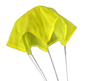 Top Flight Standard Parachute 24 inch Neon Yellow 1.7 oz Ripstop Nylon