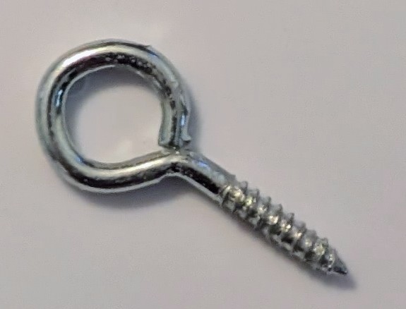 (image for) Screw Eye - 1/4" Eye ID - 15/16" Long - Package of 5
