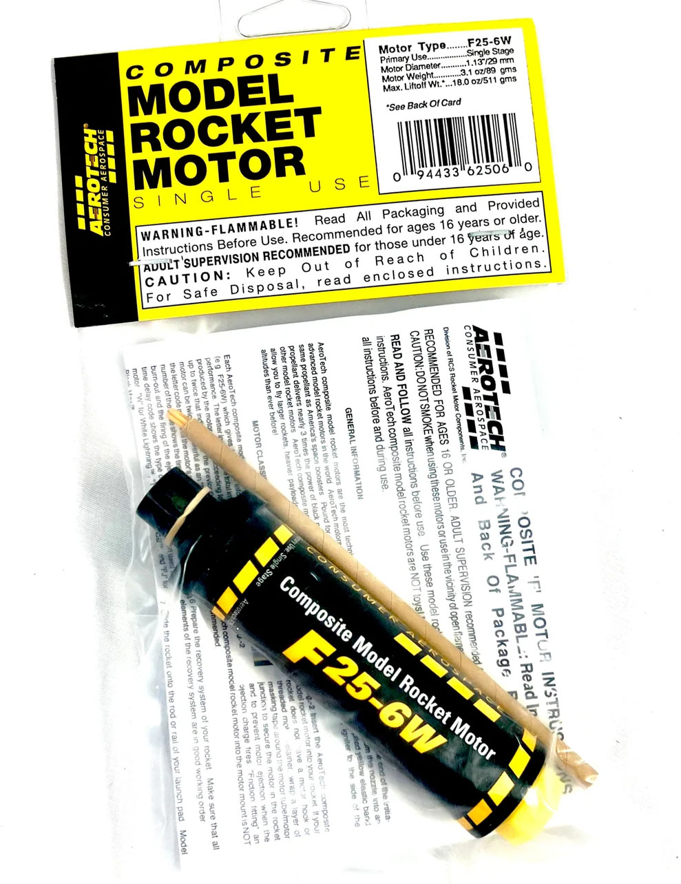 (image for) Aerotech F25-6W Model Rocket Motor
