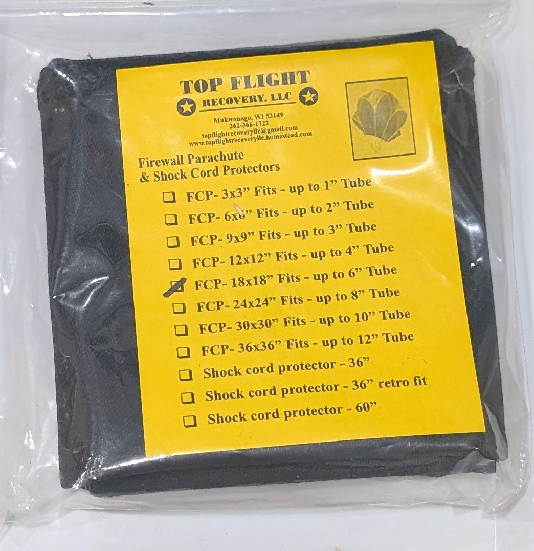 (image for) Top Flight Parachute Protector - 18" x 18" - Fits up to 6" Tube