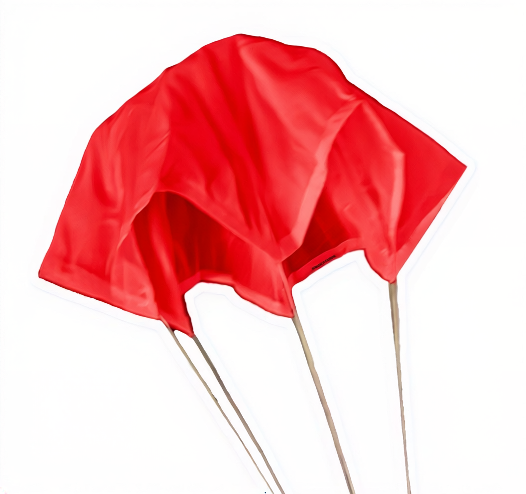 (image for) Standard Thin Mill Parachute 15 inch Red 1.1 oz Ripstop